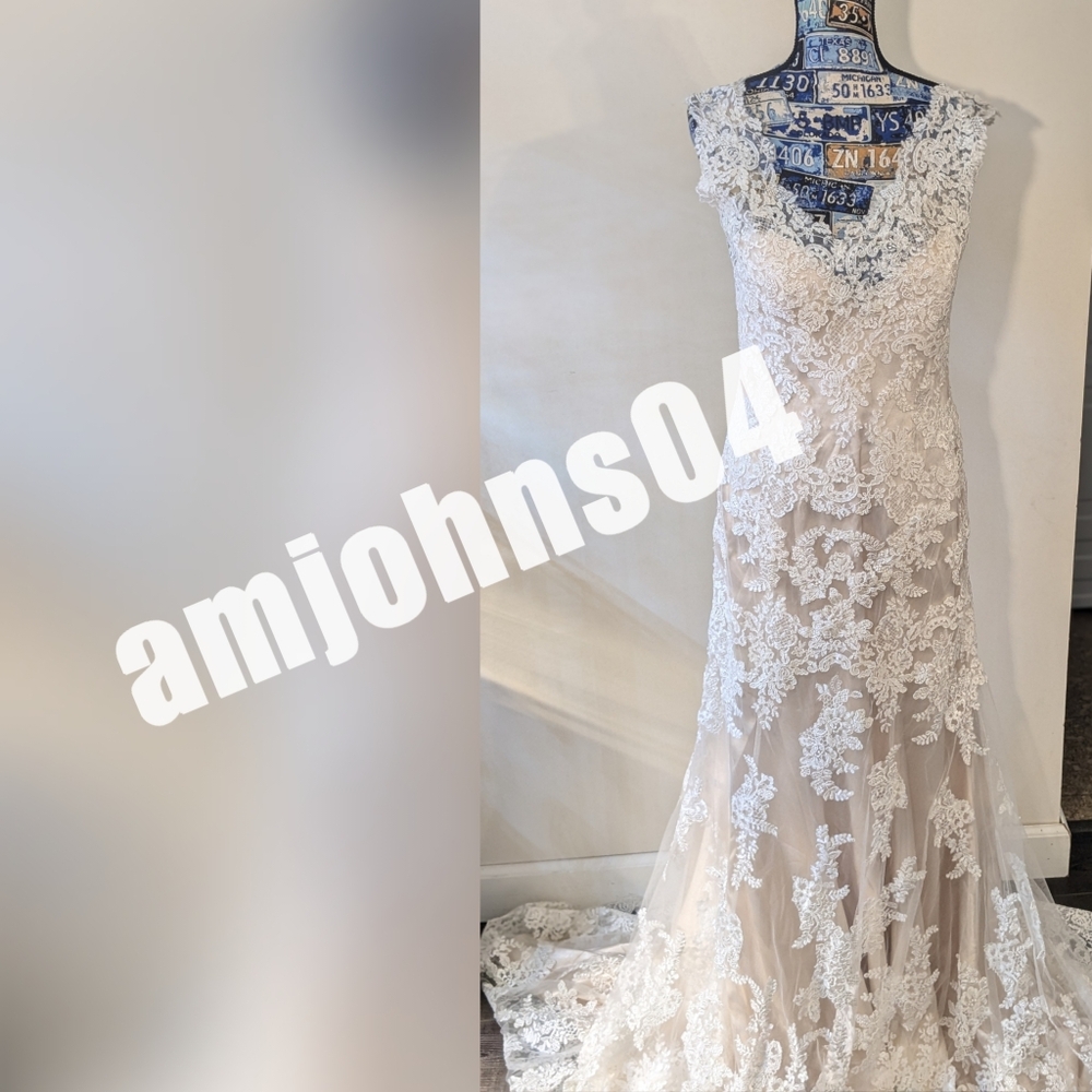 Maggie Sottero 'Melanie' Lace Bridal Gown NWT - Picture 5 of 13